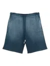 Off-white Drawstring Ombre-effect Shorts In Blue