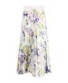 Off-white Drawstring Pleated Skirt In White