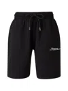 Off-white Drawstring Printed Shorts In Black