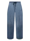 Off-white Elastic Waist Casual Pants In Blue