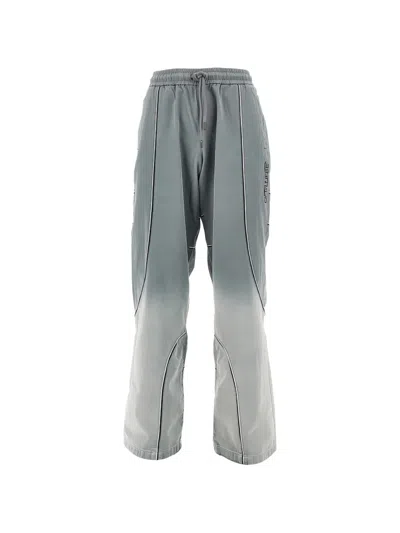 Off-white Drawstring Track Pants In Metallic
