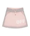 Off-white Drawstring-waist Logo-print Skirt In Pink