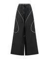 Off-white Drawstring Wide Leg Pants In Black