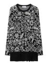 Off-white Intarsia-knit Pleated Dress