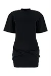 Off-white Off White Arrow Twisted T Shirt Model Dress In Blackblac