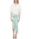 Off-white Off White™ Overlapping White/multicolour Dress In Blue