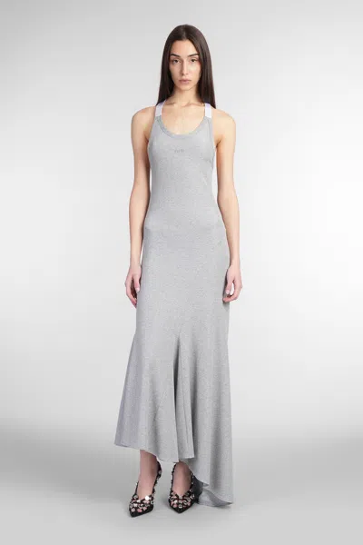 Off-white Dress In Silver Viscose