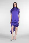Off-white Dress In Viola Acetate In Viola