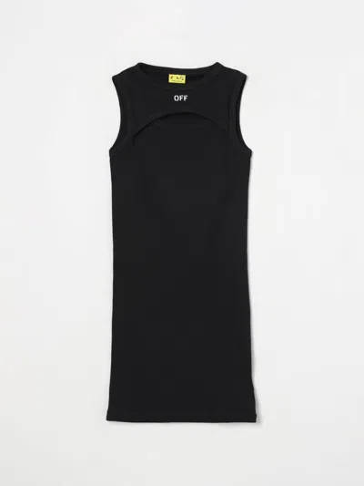 OFF-WHITE DRESS OFF-WHITE KIDS KIDS COLOR BLACK,429302002