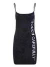 Off-white Off White Off White "touch Carefully" Mini Dress In Black