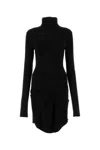 Off-white Twist-detail Long-sleeve Minidress In Black