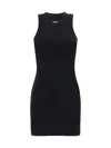 Off-white Logo-print Mini Dress In Black