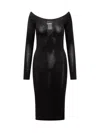 Off-white Off Stamp Slick Dress In Black