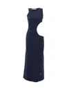 Off-white Cut-out Maxi Dress In Blue