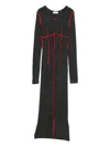 Off-white Whipstitch-detail Dress In Black