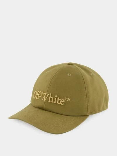Off-white Drill Bookish Baseball Cap In Green
