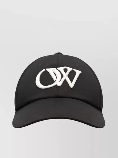 Off-white Drill Cap Baseball Curved Peak In Black