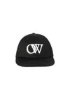 Off-white Black Logo Baseball Hat In Black
