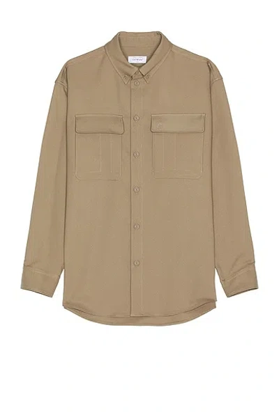 Off-white Off White Technical Drill Overshirt In Beige
