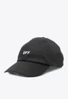 Off-white Logo-embroidered Baseball Cap With Curved Peak In Black