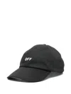 Off-white Logo-embroidered Baseball Cap With Curved Peak In Black - White