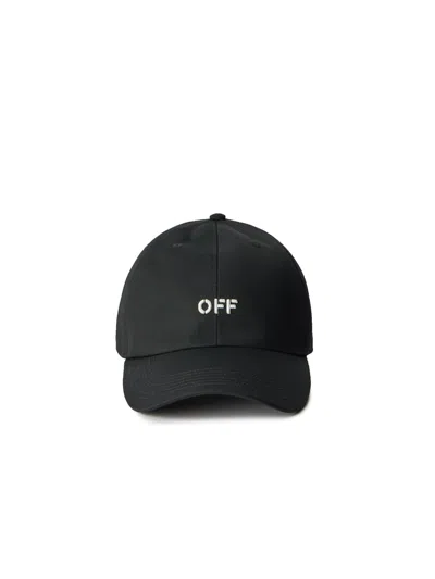 Off-white Drill Off Stamp Baseball Cap In Black