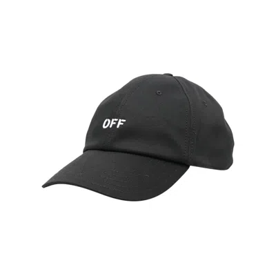 Pre-owned Off-white Drill Off Stamp Baseball Cap 'black/white' | Men's Size Onesize