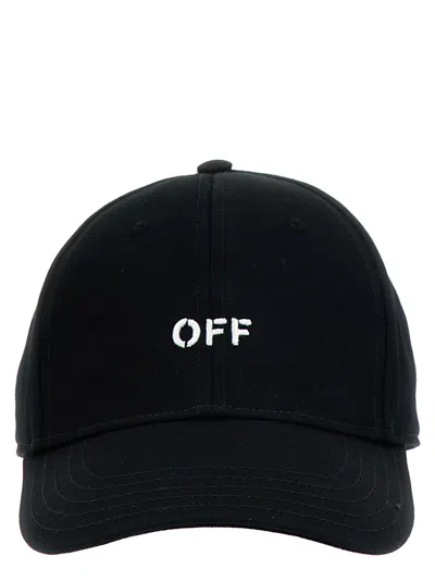 Off-white Drill Off Stamp Cap In Black