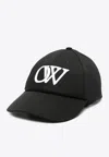 Off-white Eyelet Vents Six-panel Construction Cap In Black