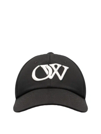 Off-white Drill Cap Baseball Curved Peak In Black
