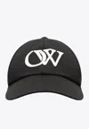 Off-white Eyelet Vents Six-panel Construction Cap In Black