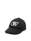 Off-white Drill Ow Logo-embroidered Baseball Cap In Black