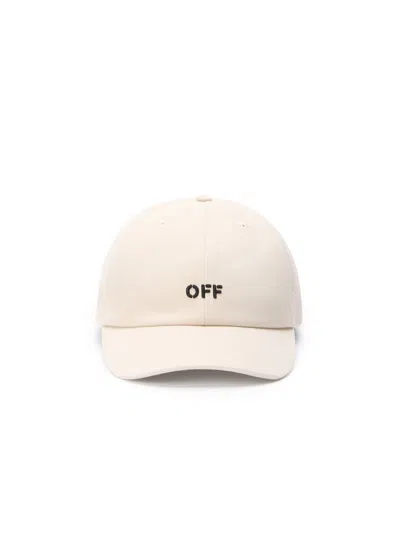 Off-white Drill Stamp Logo Baseball Cap In Neutral