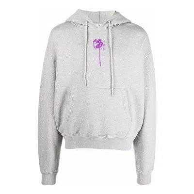 Off-white Dripped Ow Logo Over Hoodie 'grey' In Gray