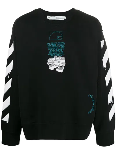 Off-white Dripping Arrows Crew Neck Sweatshirt In Black