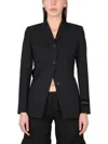 Off-white Off White Wool Single Breasted Jacket In Black