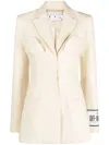 Off-white Dry Wo Ablohland Fitted Jacket In Neutrals
