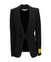 Off-white Twisted Blazer Wool Blend Jacket In Black