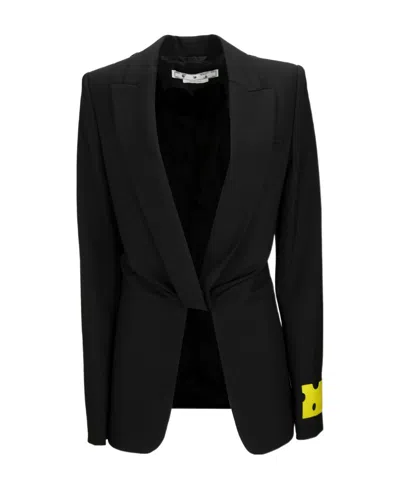 OFF-WHITE OFF-WHITE TWIST DETAILED TAILORED JACKET