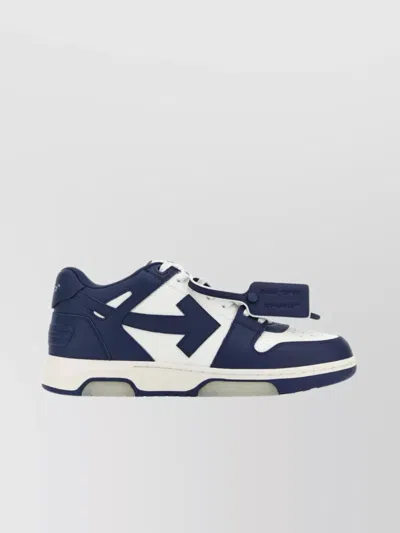 Off-white Dual-tone Leather Urban Sneakers In Blue