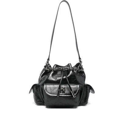 Off-white Dumbo Drawstring Bucket Bag In Black