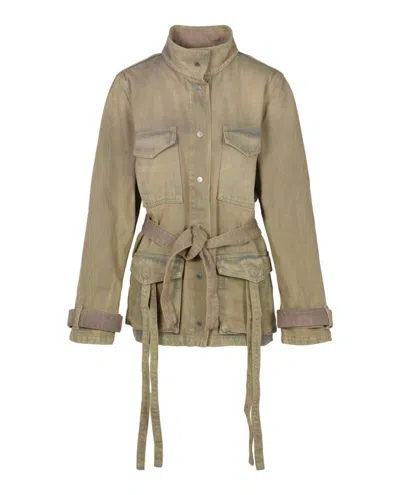 OFF-WHITE OFF-WHITE DYED DENIM CARGO FIELD JACKET