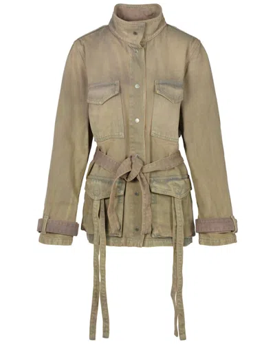 Off-white Woman Denim Outerwear Light Brown Size 0 Cotton In Nude