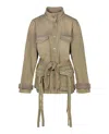 Off-white Woman Denim Outerwear Light Brown Size 0 Cotton In Green