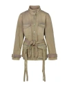 OFF-WHITE OFF-WHITE DYED DENIM CARGO FIELD JACKET WOMAN DENIM OUTERWEAR BROWN SIZE 4 COTTON