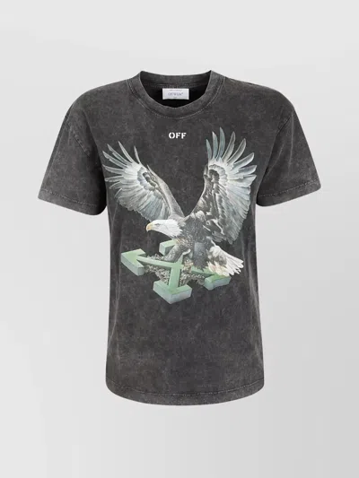 OFF-WHITE EAGLE ARROW GRAPHIC PRINT SHORT SLEEVE TOP