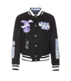 Off-white Off White Men Eagle Wool Varsity Jacket In Black