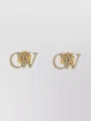 Off-white Earrings Embellished Letters In Metallic
