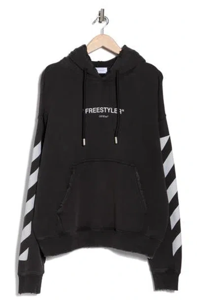 Off-white Ecm Diagonal Stripe Hoodie In Black