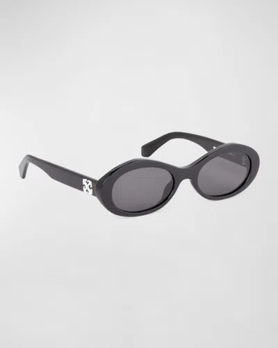 OFF-WHITE EDISON OVAL ACETATE SUNGLASSES
